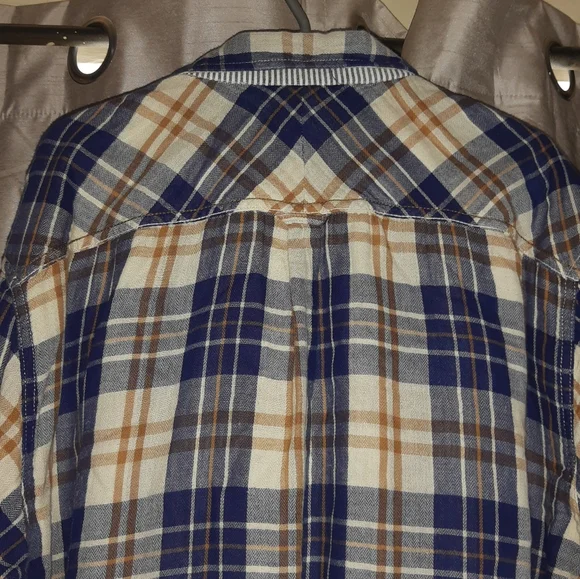 Blue & Beige Soft Cotton Flannel Joe Browns Shirt XXL Grunge Retro - Picture 7 of 9